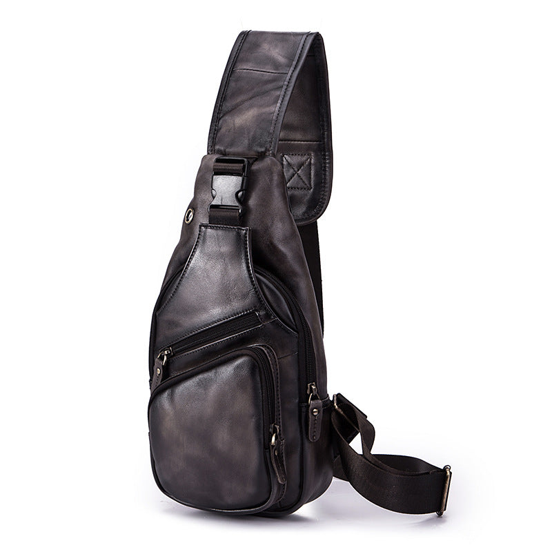 Authentique Sac Bandoulière Homme Cuir Vintage