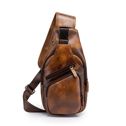 Authentique Sac Bandoulière Homme Cuir Vintage