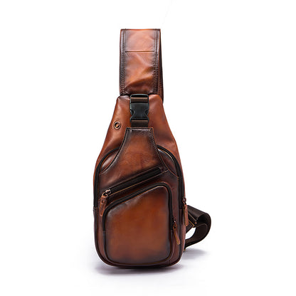 Authentique Sac Bandoulière Homme Cuir Vintage