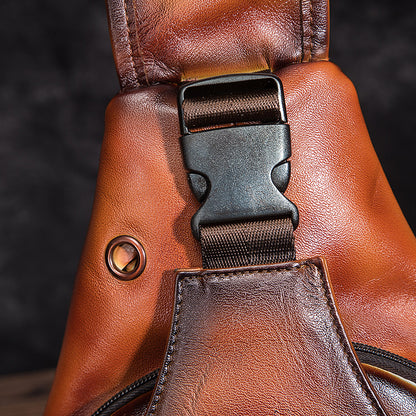 Authentique Sac Bandoulière Homme Cuir Vintage