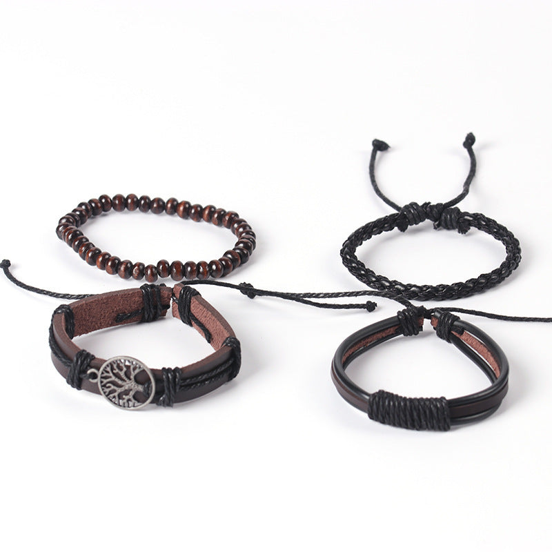 Vnox Ensemble De Bracelets En Cuir Pour Hommes