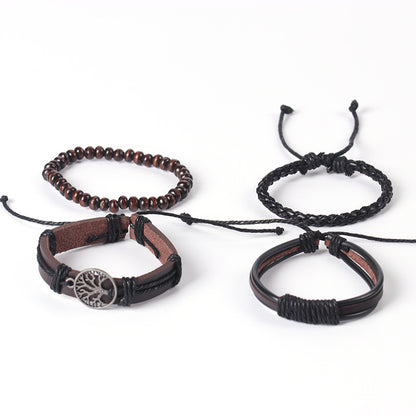 Vnox Ensemble De Bracelets En Cuir Pour Hommes