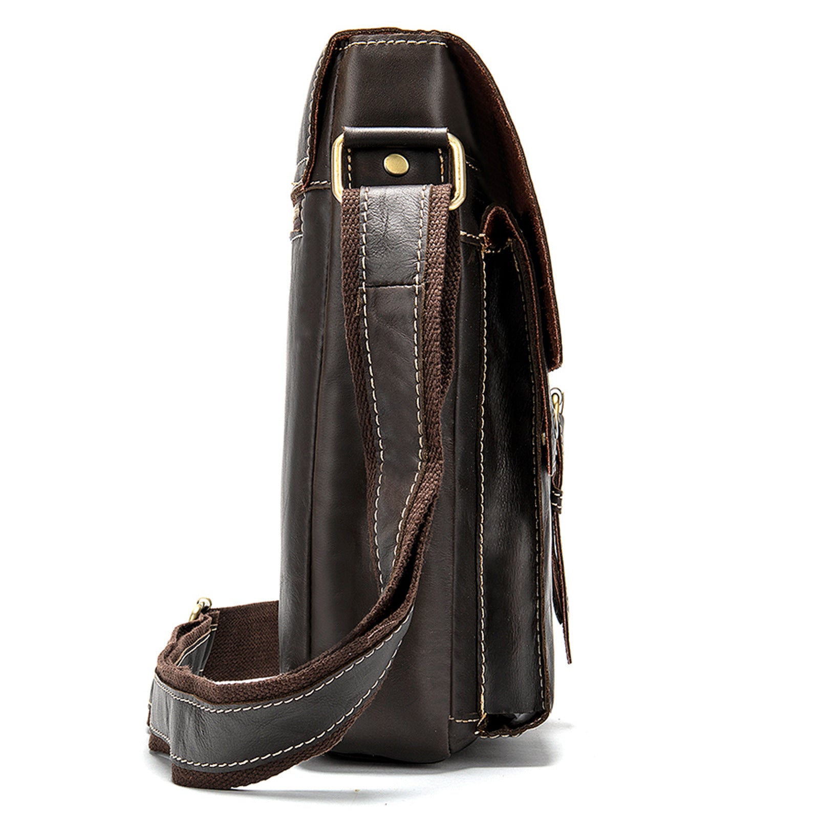 Sac à bandoulière décontracté en cuir véritable pour homme, sac à bandoulière en cuir de vache, sac à dos d'école - TANNERY